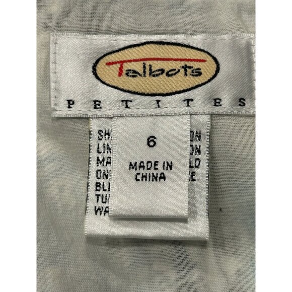 Talbots Petites Blue White Floral Pattern Lined Wrap Skirt Size 6 Preppy - Picture 5 of 9